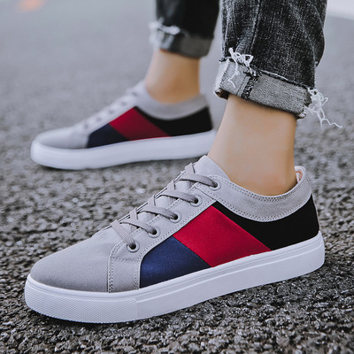Fashion Canvas Shoes Personality Color Matching Flat Korean Running Extra Large Size