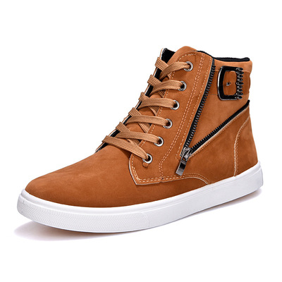 Martin Boots Belt Buckle Tide Korean Style High-top Shoes British Style Casual