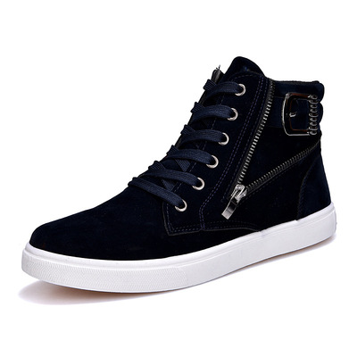 Martin Boots Belt Buckle Tide Korean Style High-top Shoes British Style Casual