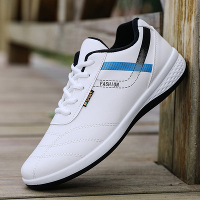 Korean Casual Leather Wear-resistant Thin Low-top Lightweight Running Shoes