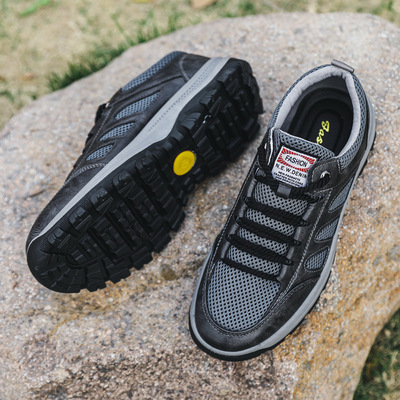 Non-slip Soft Sole Wear-resistant Casual Leather Shoes, Breathable Sports Shoes