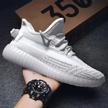 Men's And Women's Same Style Flying Woven Sneakers Popular Breathable Couple Shoes
