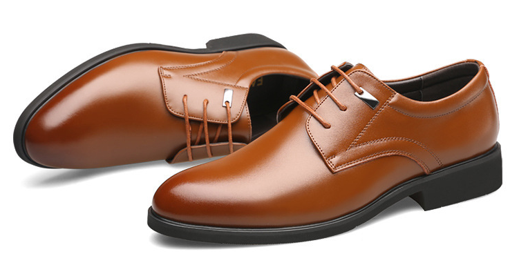 New Style Leather Shoes Men's Business Suits With Height-increasing Shoes