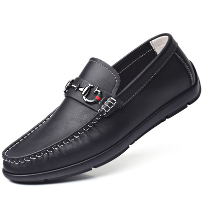 Peas Shoes Trend British Breathable Tide Shoes Comfortable Casual Leather Shoes