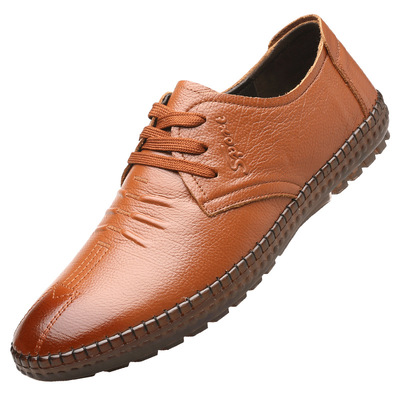 Casual Shoes Lace Up Leather Shoes Leather Moccasins