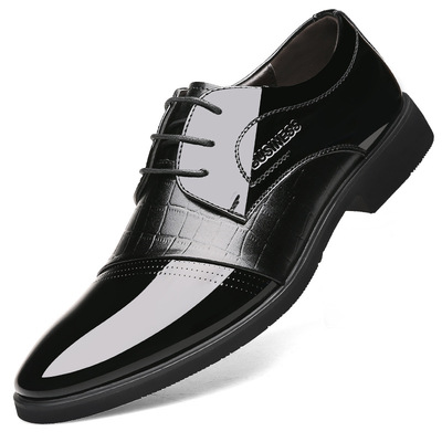 Increased Lace-up Summer Hollow Leather Shoes For Work
