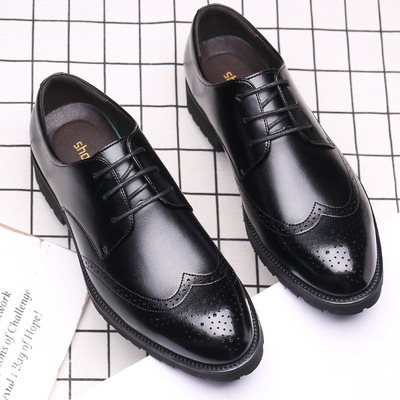Business Leather Shoes Men's Korean Version Of British Wedding Shoes