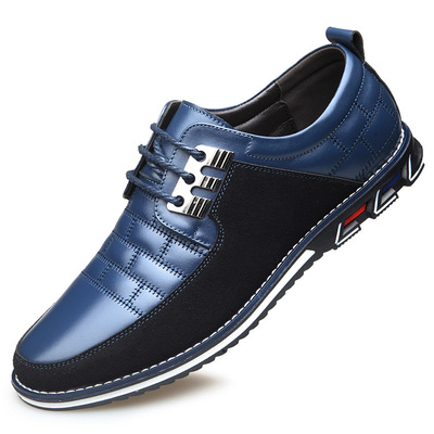 Large Size Shoes Top Layer Cowhide Lace-up Leather Shoes