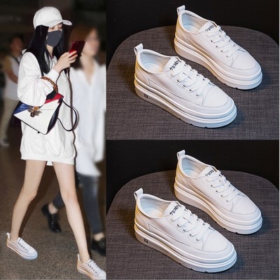 New Thick-soled Hot Spring Women's Shoes Spring And Autumn White Shoes