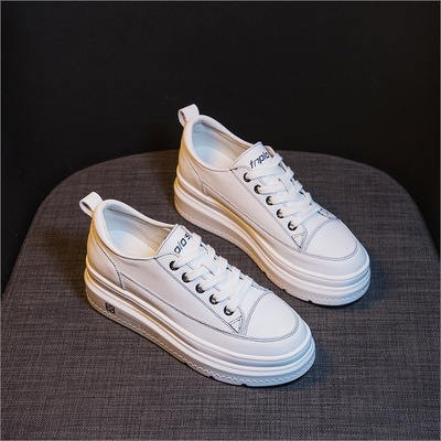 New Thick-soled Hot Spring Women's Shoes Spring And Autumn White Shoes