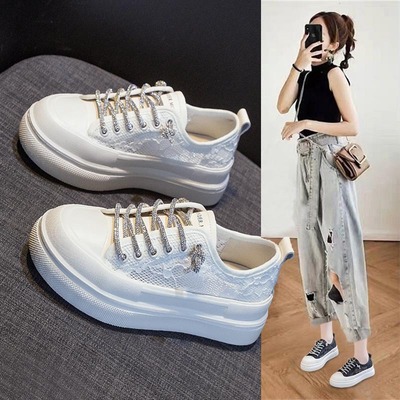 Summer All-match Sneakers Leather New Platform Platform