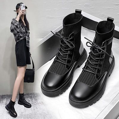 Autumn Thin Breathable Boots British Style Short Boots Net Red Thin Shoes