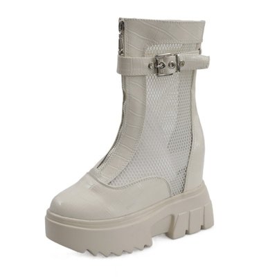 Internally Increased Mesh Martin Boots Spring And Summer Thin Breathable Hollow