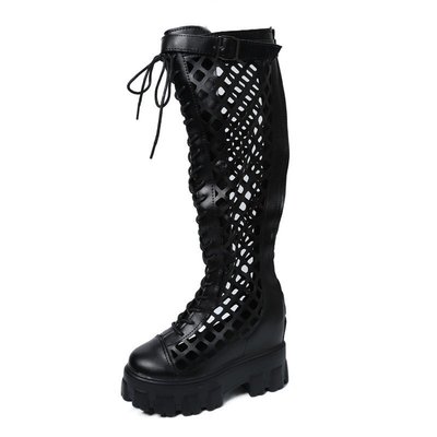 Women's Boots With Summer Thin Section 2021 New Thinner Thick Bottom Increased Hollow