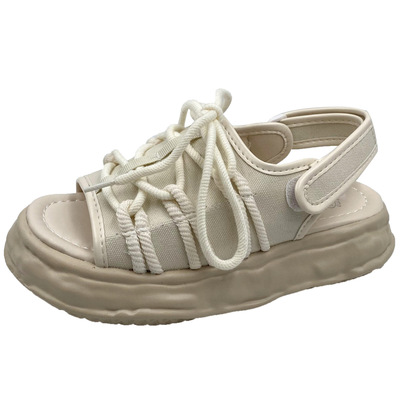 Casual Sandals Women 2021 Summer New Style Fairy Style Roman Thick-soled Sponge Cake