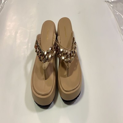 Fashion Platform Flip Flops Chain Flip Flops Plus Size Slippers