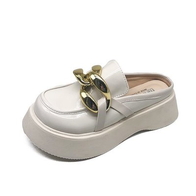 Sandals British Style Platform Platform Semi-trailer Women's Lazy Casual Shoes