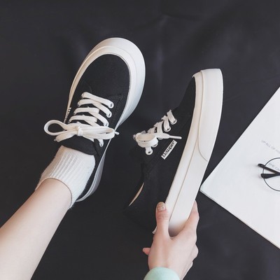 Thin Big Head Canvas Shoes Women's Shoes 2021 New Spring And Autumn Cloth Shoes