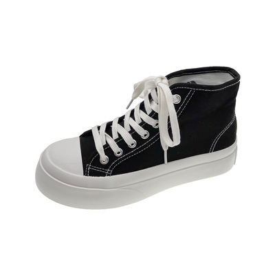 Japanese Casual Big Toe Shoes Platform Canvas Shoes Student Sneakers