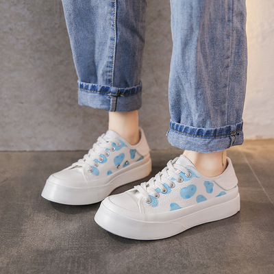 New Style Sneakers Japanese Cute Thick-soled Big Toe Shoes Student Trendy Canvas Shoes