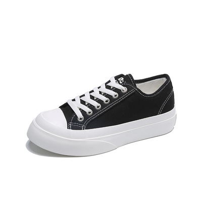New Korean Style Canvas Shoes Student Thick Bottom Retro