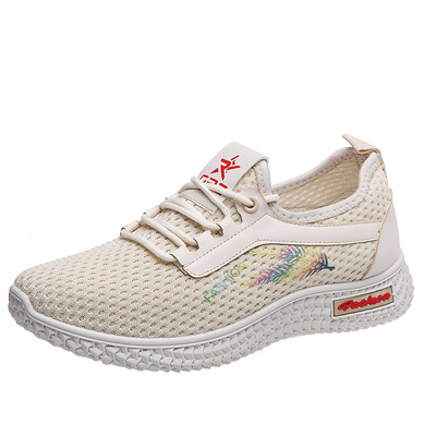 Mesh Korean Fashion Soft-soled Travel Shoes, Flat-soled Breathable Casual Shoes