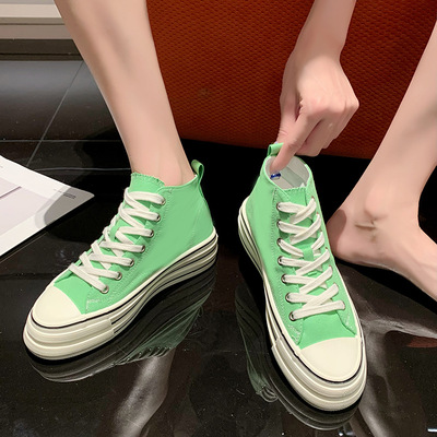 The New Casual Student Sports White Shoes Can Wear Fashionable Platform Shoes In All Seasons