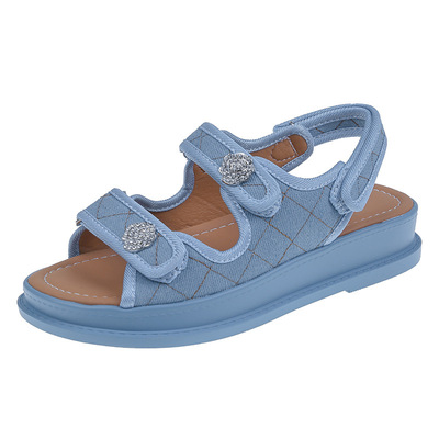 New College Student Black Easy To Wear Thin Feet Fashion Roman Sandals