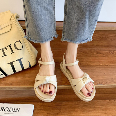 Soft Sole Sandals Fairy Style Flat Pregnant Women Shoes With Buckle Roman Shoes