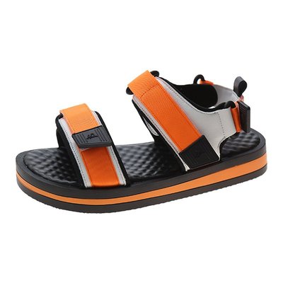 Velcro Sandals Flat Comfortable Beach Open-toe Color Matching Platform Casual Shoes