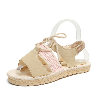 Sandals Women Casual Flat Woven Soft Bottom Japanese Fairy Style