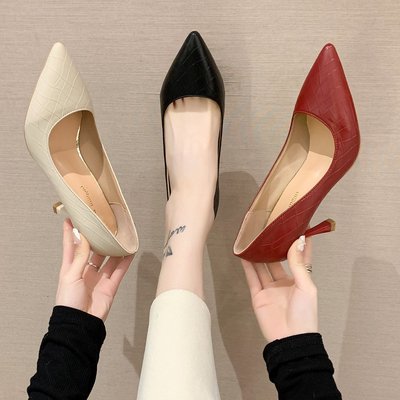 Pointed Shallow Mouth Set Feet Everyday Wear Stiletto Heels Banquet Professional Work Shoes