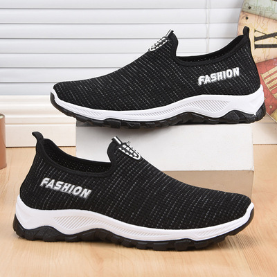 A Pedal Lazy Casual Fly Woven Men's Shoes Fashion Korean Running Outdoor Shoes