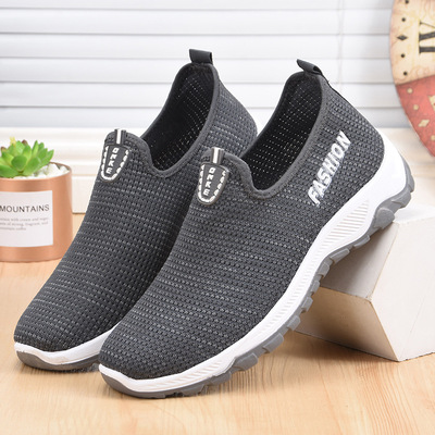 A Pedal Lazy Casual Fly Woven Men's Shoes Fashion Korean Running Outdoor Shoes