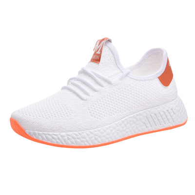 Flying Knitting Shoes Lightweight And Comfortable Lace-up Ladies Sneakers