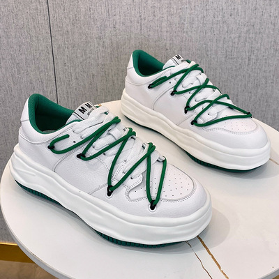 Super Fire Niche Lace-up Sneakers Retro Street Shooting White Shoes