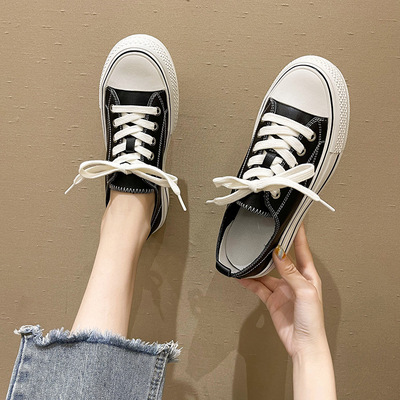 Cowhide White Shoes New Platform Platform Shoes For Students