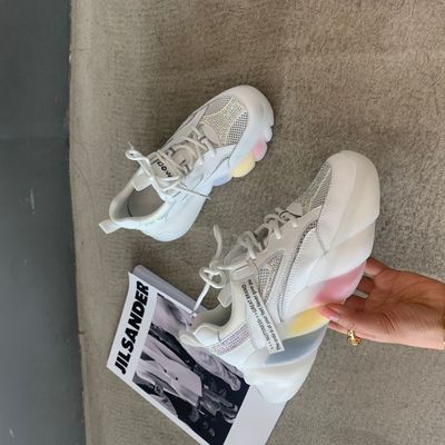 Thin Mesh Old Shoes Korean Version Of The Rainbow Bottom Sports Casual Breathable Women's Shoes