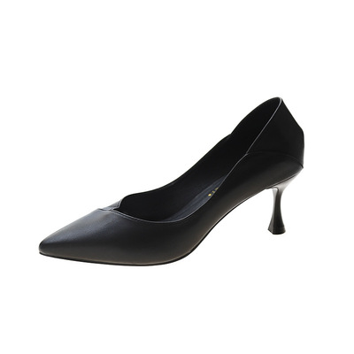 Professional Pointed Stiletto Spring Daily Low-top Solid Color High Heels