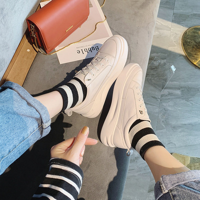 New Student All-match Thick Sole Shoes Korean Version Of The First Layer Cowhide Women's Shoes