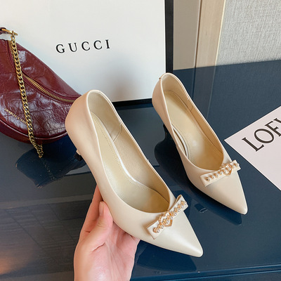 Low-cut Pointed Spring Daily High-heeled Shoes New Fashion