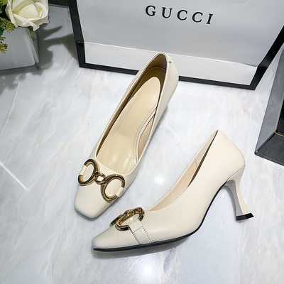 High Heels Solid Color Low Cut Shallow Mouth Women's Daily Breathability
