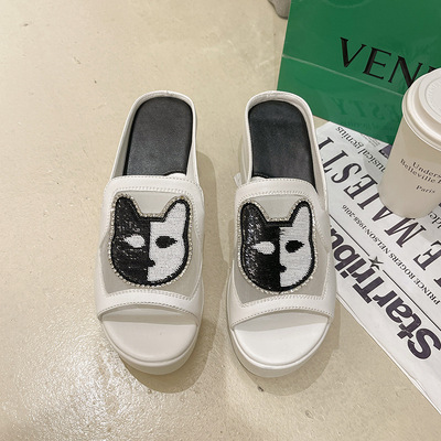 Slope Heel Platform Sandals And Slippers Summer New Style Outer Wear