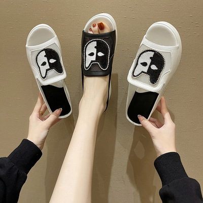 Slope Heel Platform Sandals And Slippers Summer New Style Outer Wear