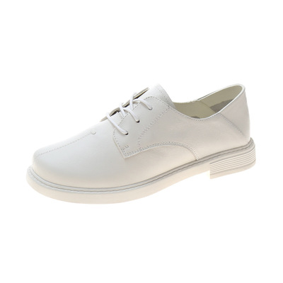 Top Layer Cowhide Loafers, New Round Toe Straps, Flat Bottom, Breathable