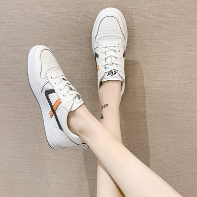 New Round Toe Lace-up Flat Skateboard Shoes Casual Shoes