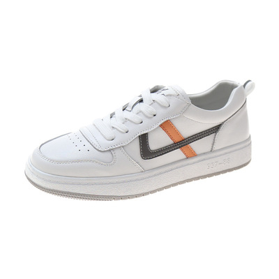New Round Toe Lace-up Flat Skateboard Shoes Casual Shoes