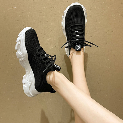 Sports Shoes, Trendy Shoes, Korean Style Flying Woven All-match Casual Net Shoes