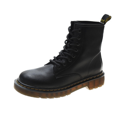  8 Hole+cotton Leather Boots