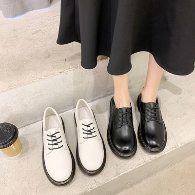 Front Strap Daily Solid Color Flat-heel Universal Round Toe Low-top Loafers
